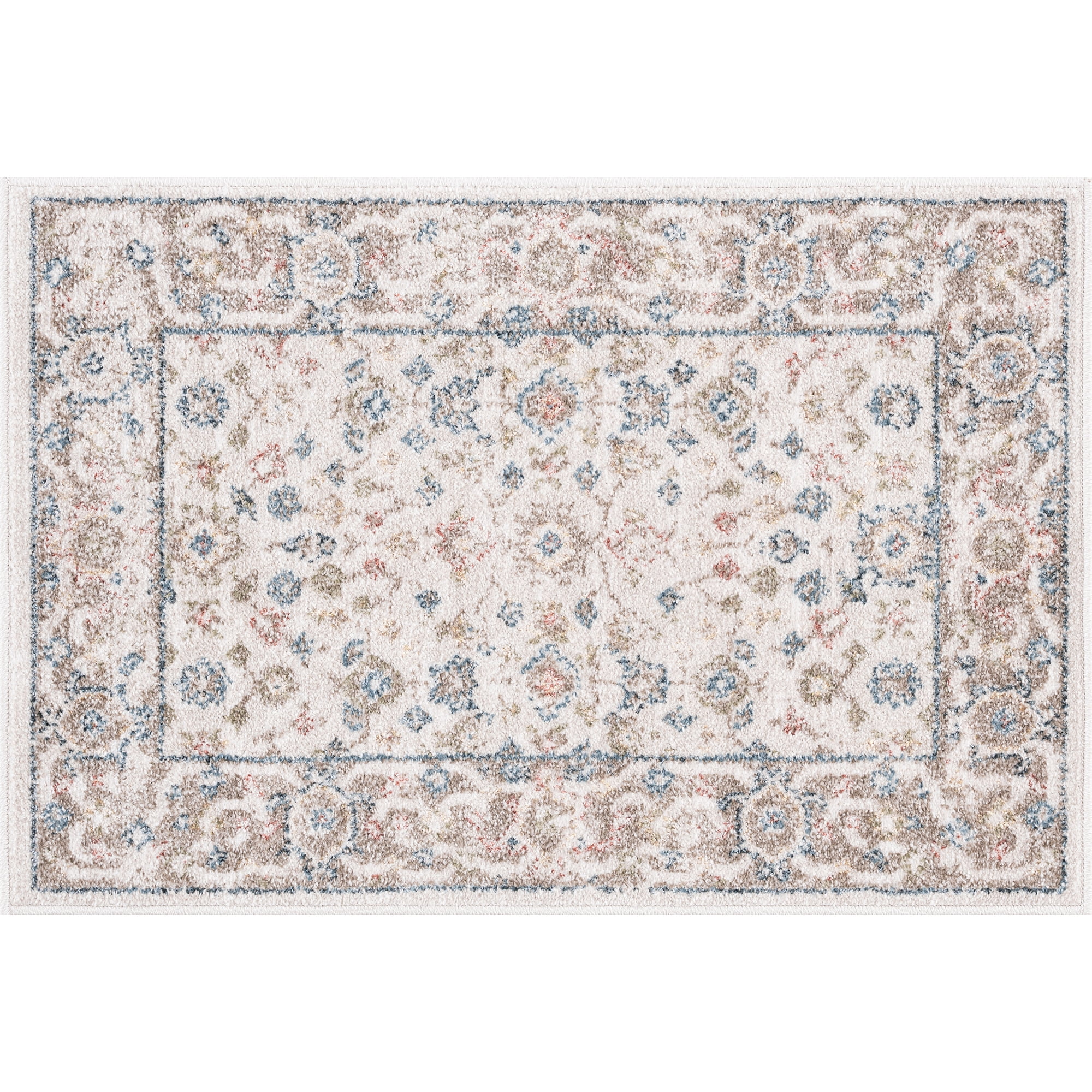 Bliss Rugs Magic Traditional 2' x 3' Blue and Cream Indoor Area Rug