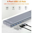 thumbnail image 4 of 5-in-1 USB C Hub Adjustable Aluminum Laptop Stand, 4-Port USB A 3.0, Supports 5Gbps Data Transmission USB-C Hub Docking Station [Charging Not Supported] for MacBookPro/Air/Dell/HP/Lenovo, 4 of 8