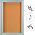 thumbnail image 2 of Aarco Products 24"x18" 1-Door Indoor Enclosed Bulletin Board with Aluminum Frame with Lock, 2 of 3