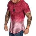 thumbnail image 4 of One opening Men Floral Print Round Neck Short Sleeve T-Shirt, 4 of 5