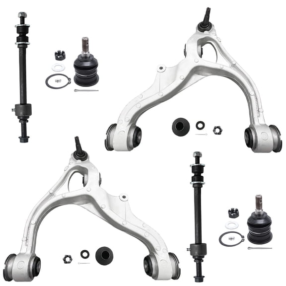 Detroit Axle - Front End Kit for 06-10 Dodge Ram 1500, 13-19 Ram 1500, 2 Lower Control Arms w/Ball Joint 2 Upper Ball Joints 2 Sway Bar Links Replacement
