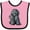 Pink and Black, variant on Inktastic Curious Black Doodle Boys or Girls Baby Bib