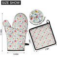 thumbnail image 6 of Pioneer Flower Floral Print Pattern 2-Pack Oven Mitts Set, Heat Resistant Kitchen Gloves, 7.7" X 12", 6 of 6