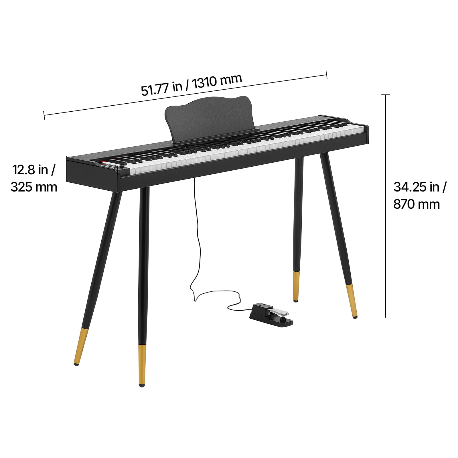 KFFKFF Digital Piano with 88 Semi-Weighted Keys, Full-Size Keyboard, Stand, and Accessories – Ideal for Beginners, Featuring 600 Tones, 600 Rhythms, Sustain Pedal, Built-in Speaker, Headphone Jack.