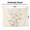 thumbnail image 4 of HUANGLE Tapestry, White Butterflies Insect Pattern Wall Tapestry, High-Quality Polyester Large Tapestry, Beautiful Bedroom And Office Decor, 60x40Inch, 4 of 9