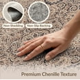 thumbnail image 6 of ODIKA 5'x7' Navy Boho Beige Vintage Distressed Ornate Scrolling Border Orange Washable Area Rug None Non-Slip, Low Pile, Stain Resistant for Guest Room, Lounge, Apartment, 6 of 7