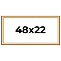 48x22 Frame Gold Plein Aire Solid Wood Picture Frame Width 2 Inches | Interior Frame Depth 0.5