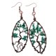 thumbnail image 4 of Pendientes de cristal Oreja de árbol Cuelga para los oí de bronce Multicolor Verde Sunnimix Pendientes, 4 of 8