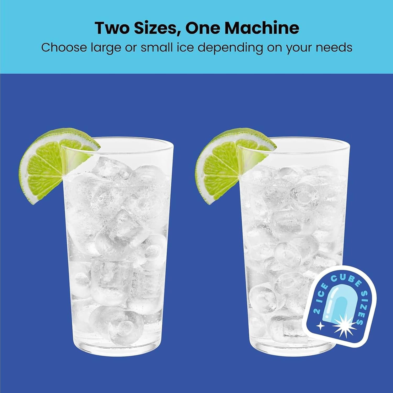 Countertop Ice Maker with Self-Cleaning, 9 Cubes in 6 Mins & 26 lbs per Day, Portable Ice Machine with Basket & Scoop, ETL/FDA Certified for Home, Kitchen, Office, Bar