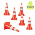thumbnail image 1 of Costway 6 Pack Traffic Safety Cones 28" Parking Cones with Reflective Collars Safety Vest, 1 of 10