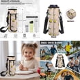 thumbnail image 6 of Bulopur Pink Daisy Print Kids Backpack Set 4 Pcs Cartoon Breathable Kids School Bag with Lunch Box, Pencil Case and Water Bottle Cover for Toddler Preschool Girls, 6 of 7