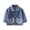 D Blue, variant on Toddler Boys Girls Soft Denim Jacket With Bead Decor Pockets, Kids Long Sleeve Solid Casual Jean Coat,Blue