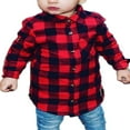 thumbnail image 1 of MesaSe Bébé Enfants Garçons Filles Manches Longues T-Shirt Checks Tops Blouse Vêtements Tenues Rouges 4-5 Ans, 1 of 9