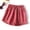 Watermelon Red, variant on High Running Shorts For Women Knot Front Bermuda Elastic Waist With Pockets Vacation For Drawstring Walking Beach Casual Shorts For Women