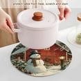 thumbnail image 5 of WOBOGO Elegant Snowman Coil Placemats 3pcs Resistant Hot Pads Mat for Table Counter Cooking Potholder 15in, 5 of 6