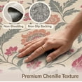 thumbnail image 6 of ODIKA 4'x6' Cream Pink Elegance in Floral Tapestry Washable Area Rug Vintage Inspired Botanical Patterns with Delicate for Bedroom, Reading Nook, Pet Friendly & Non-Shedding, 6 of 7