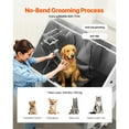 thumbnail image 4 of KFFKFF Stainless Steel Pet Washing Station, 50-Inch Grooming Tub with Stairs, Water Filter Board, Faucet, Showerhead, and Soap Holder for Pets of Various Sizes (Right Door), 4 of 9