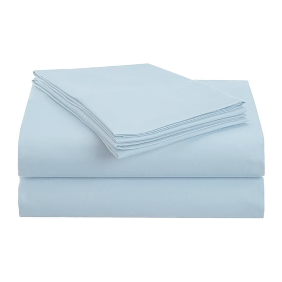 Superior 3-Piece Ultra-Soft Microfiber Deep Pocket Bed Sheet Set, Twin, Light Blue