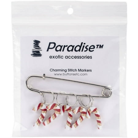 Candy Cane Stitch Markers, 5pk