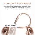 thumbnail image 4 of Wireless Neckband Sport Headphones, in-Ear Waterproof Noise Cancelling Headsets, Retractable Stereo Bluetooth Earbuds [Rose Gold], 4 of 9