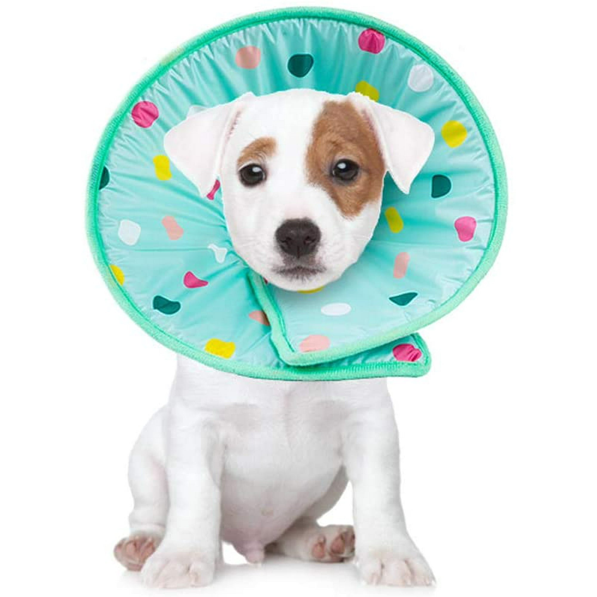 Durhf Pet Protective Cone For Pets Cats Dogs Soft Sponge Adjustable Protection Against Biting Licking Wound Healing S