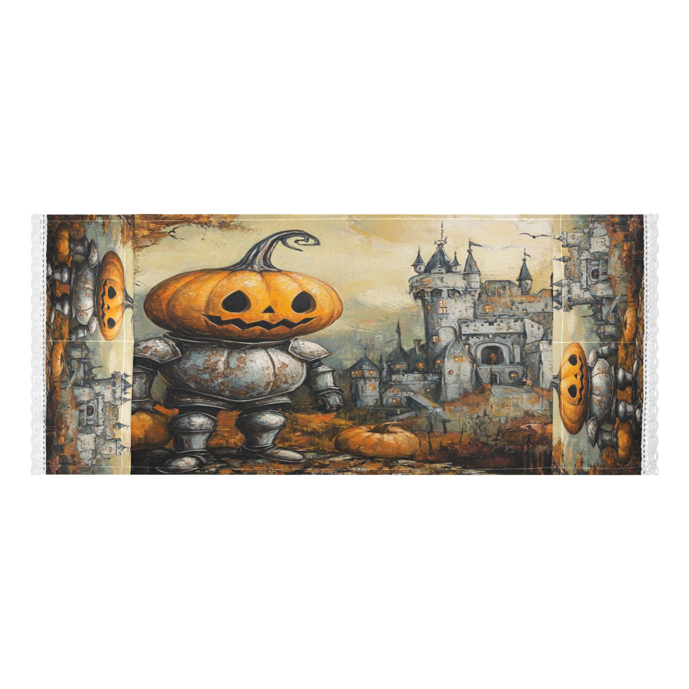 Cute Pumpkin KnightWasher and Dryer Covers Dust-Proof and Oil Resistant Fridge Cover with 4 Storage Pockets Washing Machine Top Cover for Laundry Kitchen Home 51.2 x 22 In