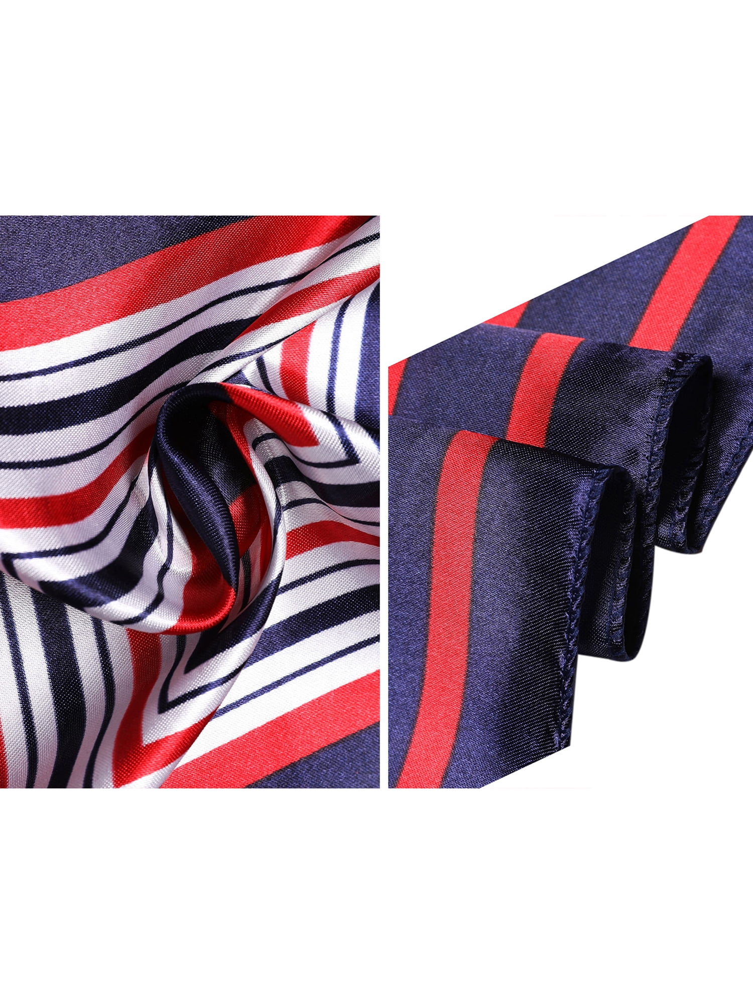 Unique Bargains Women Satin Print Square Scarves Kerchief Neck Scarves 20 x 20""