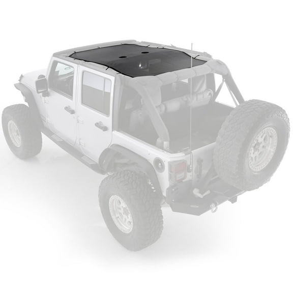 Smittybilt Cloak Extended Mesh Top 07-18 Wrangler JK 4 DR Black