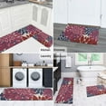 thumbnail image 5 of Red and Blue Floral Pattern Kitchen Rugs Sets Of 2,Anti Fatigue Kitchen Mat Rugs Non Slip Washable,Decorative Kitchen Floor Mats for Kitchen,Sink,Laundry,17"x30"+17"x47", 5 of 7