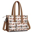 thumbnail image 2 of Teacher Tote Bag,Football Helmets with Bows Pattern Teacher Utility Tote Bag,Large Work Tote Bags for Women with Multiple Pockets,Top Zipper Closure,13.8x10.6x6.7 Inch, 2 of 5