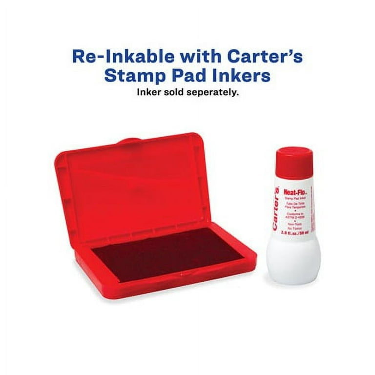 Carter's Felt Stamp Pads, 2-3/4 x 4-1/4, Red, (21071)