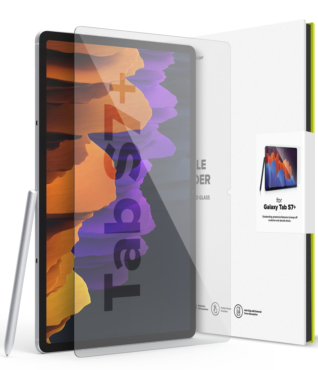 Ringke Invisible Defender Glass Designed for Galaxy Tab S7 Plus / Galaxy Tab S8 Plus, Screen Protector