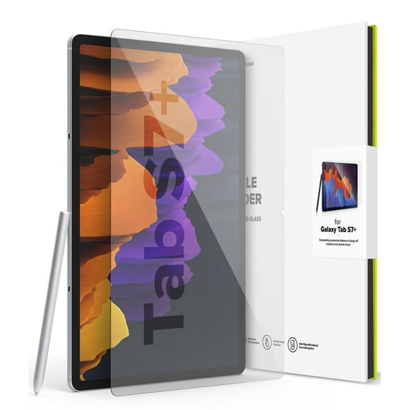 Ringke Invisible Defender Glass Designed for Galaxy Tab S9 Plus / S9 FE Plus / S8 Plus / S7 Plus / S7 FE Plus, Screen Protector