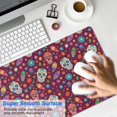 thumbnail image 4 of Long Mouse Pads for Desk,Purple Colorful Skull Flower Pattern Desk Mats on Top Of Desks, Desk Mouse Pad Extra Large with 3mm Non-Slip Base and Stitched Edge for Gaming,Office,Work,Home 35.4"x15.7", 4 of 6