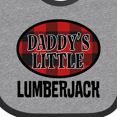 thumbnail image 4 of Inktastic Daddy Little Lumberjack Plaid Boys Baby Bib, 4 of 4