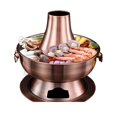 thumbnail image 3 of Thickened Stainless Steel Charcoal Chinese Copper Hot Pot Old Beijing Style Hot Pot Chinese Pot Cookware Cookware Set, 3 of 6