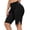 Black, variant on Womens Plus Size Yoga Shorts, Solid Color High Waist Hip up Side Split Fitness Sport Shorts Red 5XL