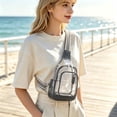 thumbnail image 2 of Clear Travel Shoulder Bag Waterproof Lightweight Transparent Messenger Crossbody Bag, Secure Zipper For Everyday Hands-Free Use, 2 of 3