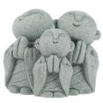 thumbnail image 3 of Grey Sandstone Monk Statue for Fish Tank Decoration Set of 1 Perfect for Aquarium and Home Desk, 3 of 5