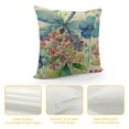 thumbnail image 4 of Chilfamy  Vintage Floral Birds Throw Pillow Covers Outdoor Home Decor Garden Hydrangea Rose Flowers Retro Style Dragonflies Pillow Cushion Case Cover for Sofa Bed 18x18in, 4 of 5