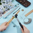 thumbnail image 3 of 6Pcs Ring Sizer Measuring Tools Including Ring Sizer Gauge Ring Mandrel Wood Polishing Stick and Jewelry Hammer Finger Sizing Measuring Kit for Ring Making and Repair, 3 of 5