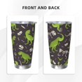 thumbnail image 3 of Goofa Dinosaur Skeleton for 20 oz Skinny Tumbler Stainless Steel Coffee Mug Slim Vacuum Insulated Travel Cup Car Cup-Straw Three-piece Set, 3 of 8