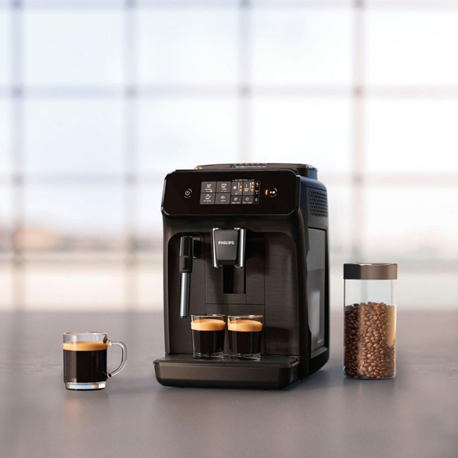 Machine à expresso entièrement automatique Philips 1200 avec mousseur à lait