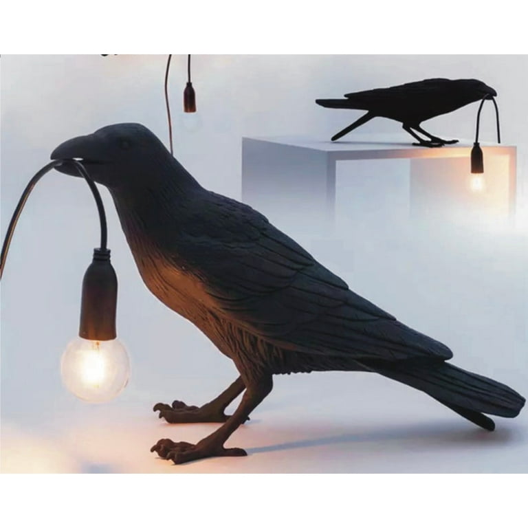 Raven Lamp Resin Seletti Crow Lamps Crow desk lamp Lucky Bird Lamp