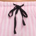 thumbnail image 5 of Silver Lilly - Striped Women's Pajama Set -Soft Button-Up Fleece Jammies - Comfortable PJ Sleepwear - Pink - Extra Small, 5 of 6