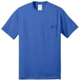 thumbnail image 2 of Port & Company Men's Tall 50/50 Cotton/Poly T Shirt with Pocket LT Royal, 2 of 3
