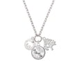 thumbnail image 2 of Delight Jewelry Silvertone Elephant Silhouette Let Things Go Fall Zoey Charm Necklace, 28", 2 of 4