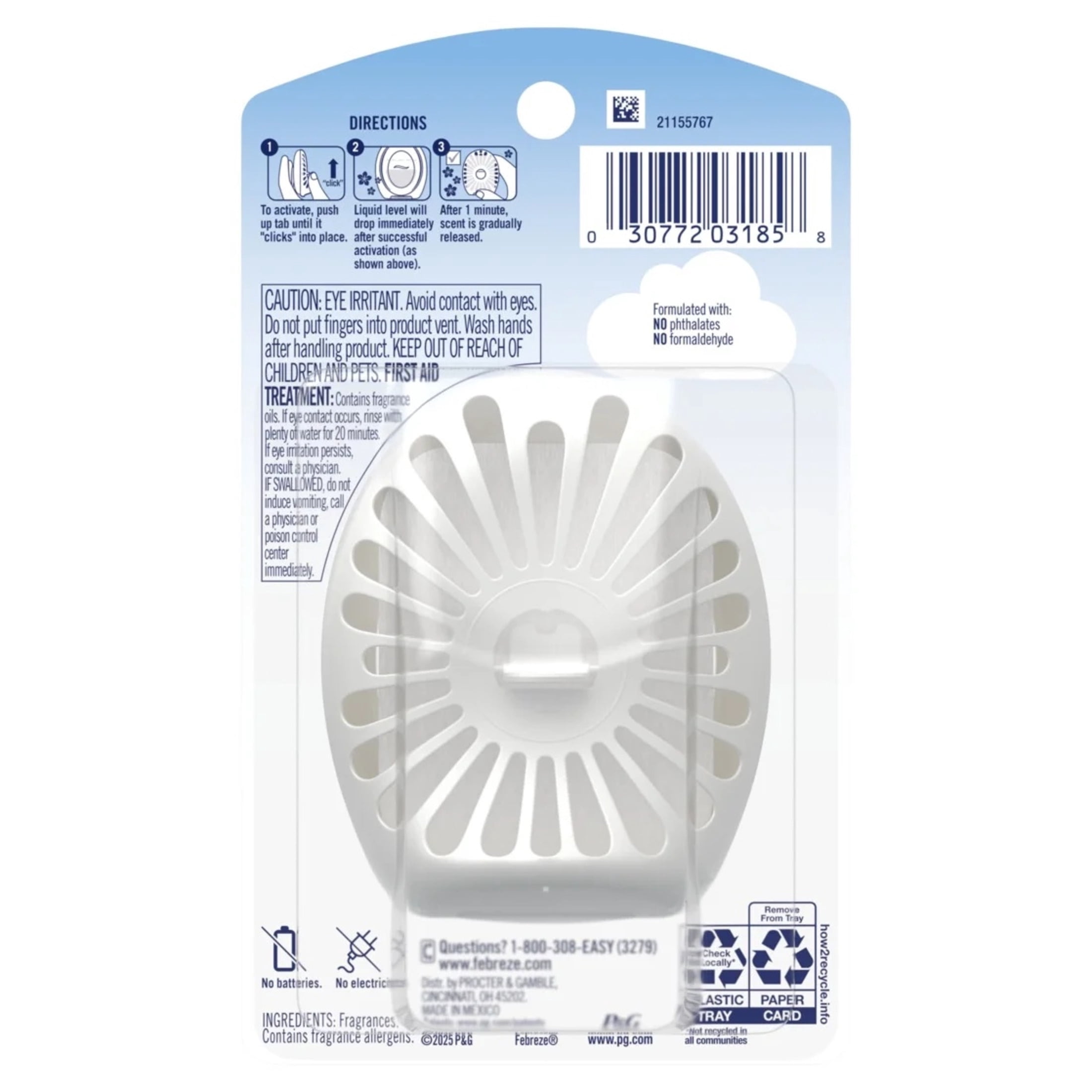 (6 pack) Febreze Bathroom Air Freshener, Odor-Fighting, Pumpkin Roll Scent, 1 Count