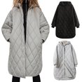 thumbnail image 4 of Chubasquero de talla grande para mujer, gabardina larga impermeable con capucha, cazadora forrada, chaqueta de viaje, chaquetas con capucha para exteriores Fridja  BV0+2563, 4 of 5