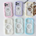 thumbnail image 2 of Compatible for iPhone 15 Pro Case Magsafe, Wave Phone Case Cute Water Ripple Candy Colors Frame Shockproof for iPhone 15 Pro Phone Case for Women 6.1 Inch - Purple, 2 of 10